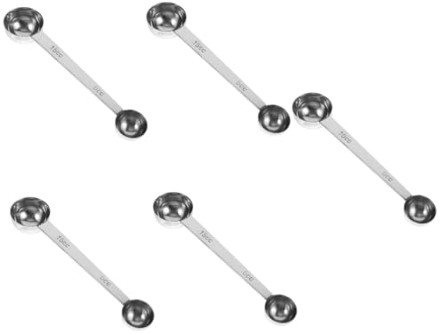 Cabilock Juego De 5 Cucharas Medidoras De Acero Inoxidable Para Café Cucharas Pequeñas Para Botes.