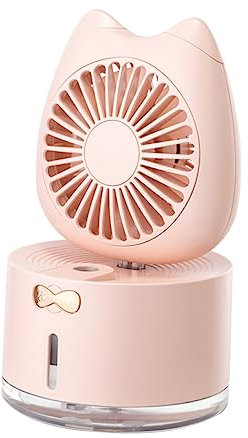 Cabilock Cooling Fan Humidifier Cat Mini Fan for Home Office Portable Adorable Design