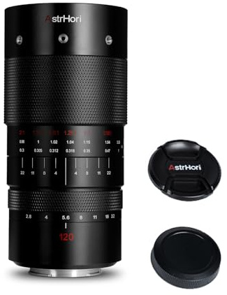 AstrHori 120mm F2.8 Macro Lens Full Frame 2X Magnification Manual Focus Large Aperture Medium Telephoto Camera Lens for Nature Portrait Photography (E Mount)