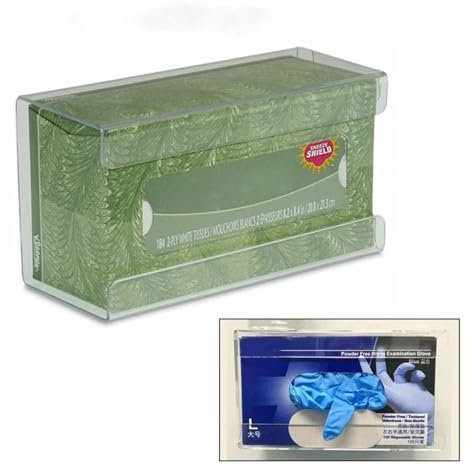 Glove Box Dispenser Wall Mount, Acrylic Glove Box Holder, Clear Glove Box Dispenser, Acrylic Tissue Box Rack, Acrylic Clear Glove Storage Box, disposables Glove Dispenser,