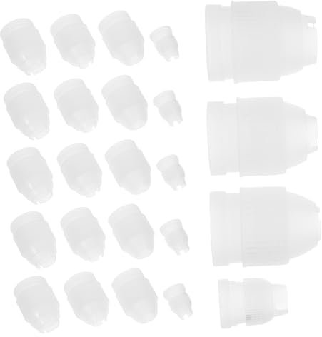 OFFSCH 24pcs Piping Bag Couplers Set with 4 Diameter Specifications Pp Material Practical Nozzle Converters for Home Baking Easily Connect Piping Tips to Bags with Tight Fit