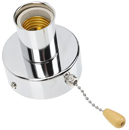 DOITOOL Wandlampenfassung Mit Langlebigem Zugschalter Lamphalter Perlenkette Metalloptik Für Wand Deckenleuchten Einfache Montage Und Austausch
