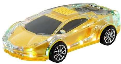 YUEHISY Bluetooth Car Replica Haut-Parleur, Haut-parleurs de Forme de Voiture de Course de 8,7 Pouces, avec des Lumières LED, Microphone intégré, Radio FM pour Les Cadeaux d'anniversaire