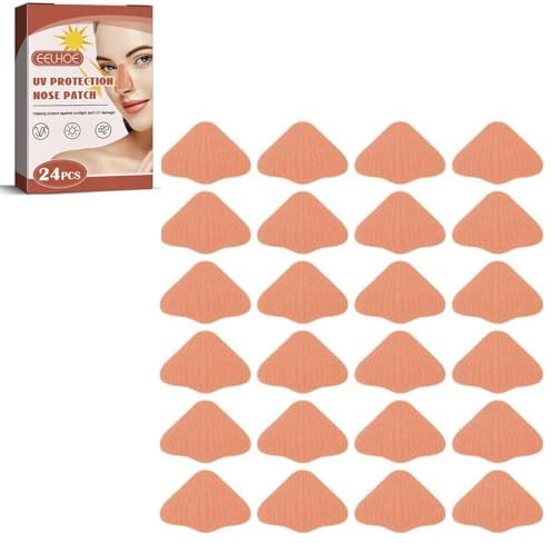 Lot de 24 patchs nasaux - Protection solaire - Protection solaire - Protection UV pour hommes et femmes - Bronzage par exposition - Accessoire de sport de plein air (1 pièce)
