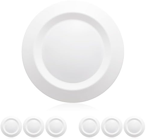 GREENLUX 6 Flush Mount Ceiling Light Fixture Suit for 3 or 4 J-Box, 3000K Warm White,CRI90, 750lm, 9W, Small Low Profile Surface Mount LED Disk Lights (6 Pack)
