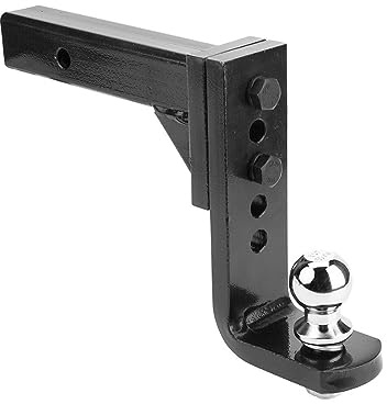Gancio di traino, Gancio Di Traino Con Gancio Di Traino Regolabile In Altezza A 5 Fori, Attacco A Sfera Da 50 Mm O 2 Pollici, Con Tappo A Sfera Da 4000 Kg, Rimorchio For Camper, Roulotte, Accessori