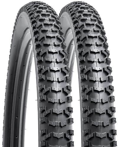 YunSCM 2Pcs Foldable 26 inch Bike Tyres 26x2.40 Tires 58-559 Compatible with 26x2.35 26 x 2.40 Mountain/Gravel/Off Road/Road Bicycle Bikes Tyre
