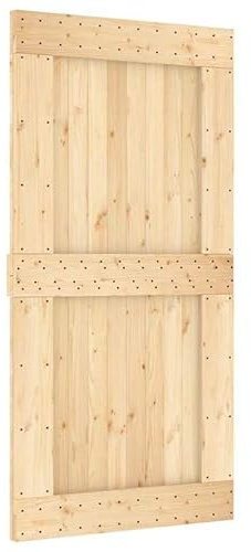 NARVIK Massivholztür 100x210 cm aus Kiefer (unbehandelt) - Türbeschlag für naturnahes Wohnen | Robust & langlebig | Innenbereich