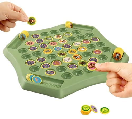 Flip Chess Memory Memory Spiel Flip Schachspiel Früchte Tier Memory Schach Spie Motorikspielzeug,Family Brettspiele für Gedächtnis Schach Lernspielzeug Gedächtnis Schach Lernspielzeug (A)
