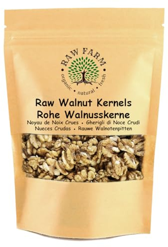 Raw Farm – Nueces crudas – 1 kg – 100% naturales y sin sal – ricas en Omega-3, proteínas y fibra – snack fresco, crujiente y saludable – veganas y sin gluten