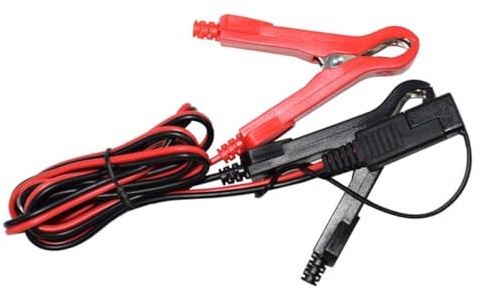 Holibanna 100cm SAE Krokodilklemmen Adapterkabel 12 V 10 A 18 Awg Motorradbatterie Ladekabel mit Inline Sicherung für Solarmodule und Fahrzeugelektronik