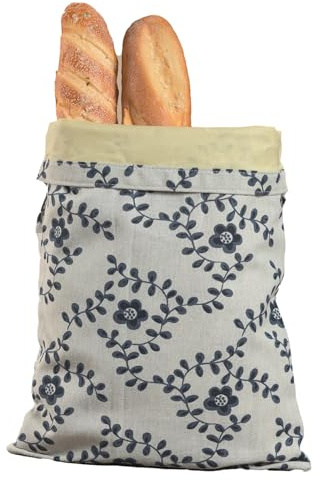 Beeswax Bread Bag, Reusable Lined Cotton Storage Bags with Natural Beeswax Lining, Sourdough & Artisan Loaves Freshness Keeper for Homemade, Bakery Essentials (C)