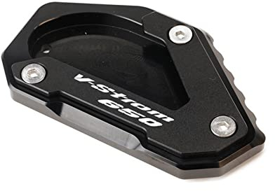 Extender Motorradständer Fußvergrößerer Seitenständerverlängerung Mit Logo Für Suzuki VSTROM 650 XT DL DL650 650XT 2004-2022(A Balck)