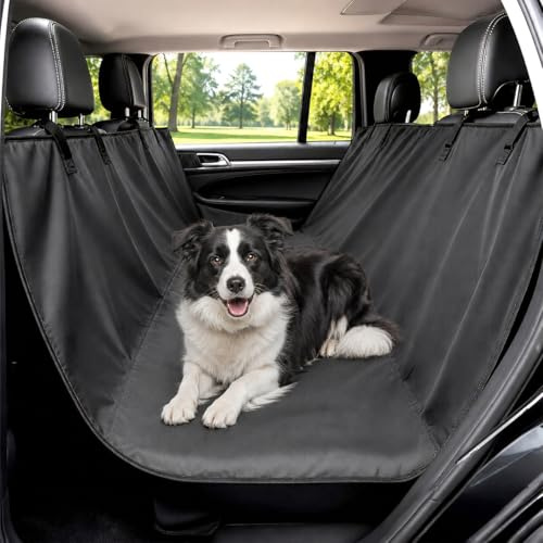 RydRoad Funda Coche Perro, Protector Coche Perros Asiento Trasero y Maletero Coche Perros Impermeable y Antideslizante, Funda Maletero Coche Perros Universal, Cubre Asientos Coche Perro Resistente