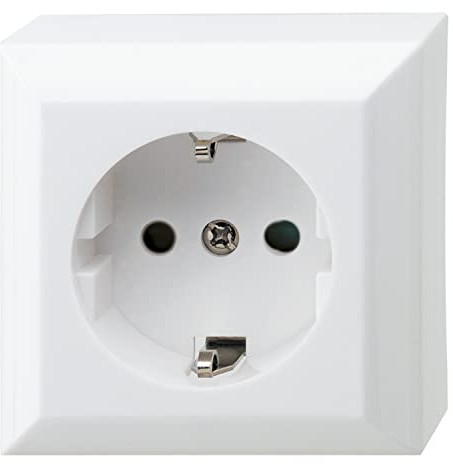 REV PlanoLuxe - Prise Schuko - Montage en saillie - 1 prise - Blanc