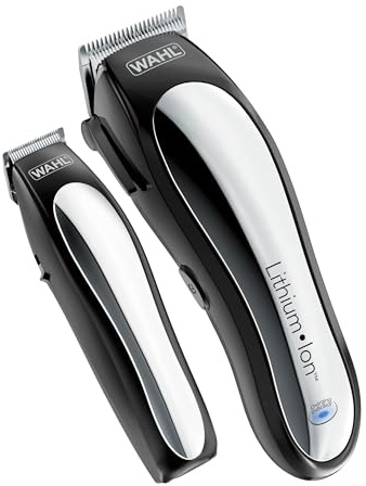Wahl USA Clipper Rechargeable Lithium Ion Cordless Haircutting Clipper & Battery Trimming Combo Kit – Electric Clipper for Grooming Heads, Beards, & All Body Grooming – Model 79600-2101P