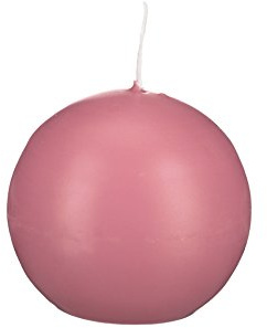 Kugelkerzen 6 Rosa 8 cm, Kerzen rund, deutsche Markenkerzen in RAL Kerzenqualität