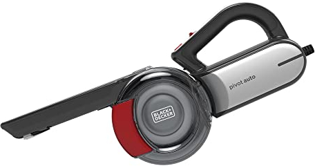 BLACK+DECKER Pivot Vac 12V DC Car Handheld Vacuum, Black (​​BDH1200PVAV)