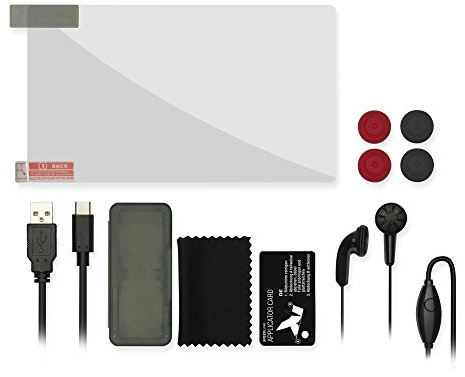 Speedlink 7-in-1 Starter Kit für Nintendo Switch - 7-teiliges Zubehörpaket für Schutz und Komfort, schwarz