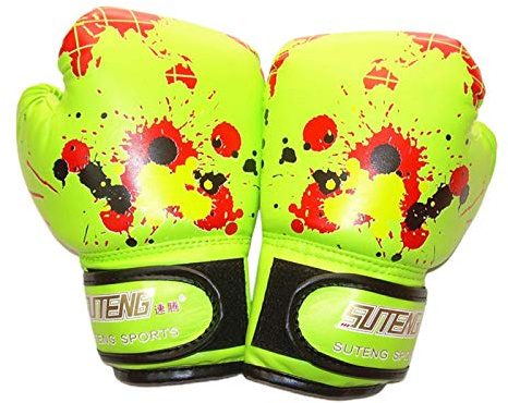 GeKLok 1pair Kids Boxing Gloves, for Children 2-11 Youth Boys Girls Toddler PU Cartoon Sparring Training Boxing Gloves for Kickboxing, Punch Bag, Focus Pads(Green)