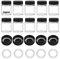 Sagud 10pcs Airbrush Flaschen 2/3 oz 20cc Kunststoff Deckel Kit und zusätzliche 5pcs Deckel 5pcs O-Ringe, Airbrush Farbe Lagertank für Pigmente und farbige TinteAirbrush-Gläser