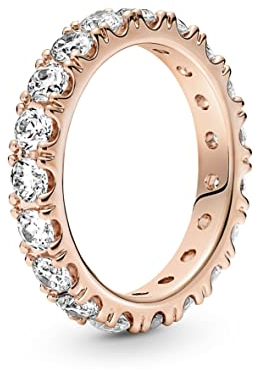 PANDORA ROSE Timeless Ring funkelnde Reihe 14k rosévergoldet, Zirkonia 180050C01 56