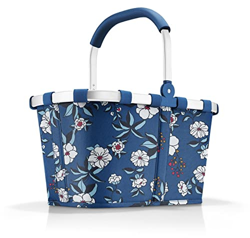 reisenthel carrybag garden blue – Stabiler Einkaufskorb mit viel Stauraum und praktischer Innentasche – Elegantes und wasserabweisendes Design