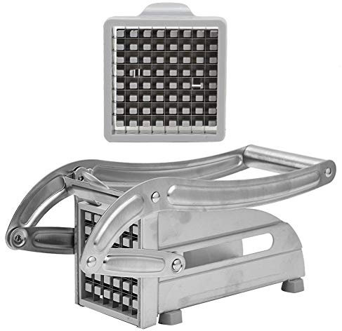 Manual French Fry Cutter Potato Cutter Slicer Stainless Steel Vegetable Chopper with 2 Blade for Carrots Cucumbers French Fries Air Fryer
