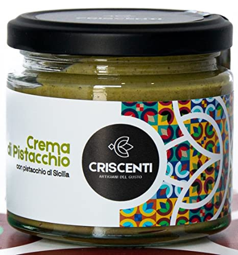 Crema al Pistacchio Sicilia (35%) Spalmabile - 190g | Criscenti, Artigiani del Gusto.