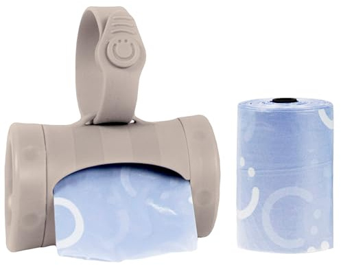 Ubbi - Dispensador retráctil de bolsas para viajes de bebé, accesorio para bolsa de pañales imprescindible para recién nacidos, accesorio útil para bebé, color gris pardo