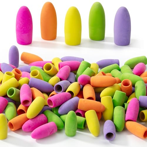 Mr. Pen- Pencil Erasers Toppers, 120 Pack, Colorful, Erasers for Pencils, Pencil Top Erasers