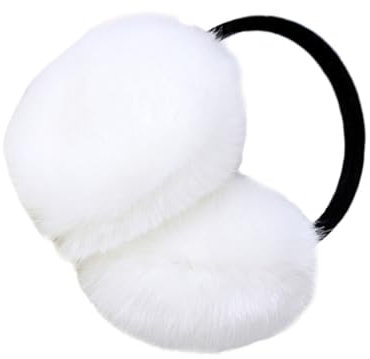 UKCOCO Earmuffs Damen Winter Plüsch Ohrenschützer Mit Verstellbar Warm Und Schützend Für Outdoor-aktivitäten Geeignet Für Erwachsene Und Weiß