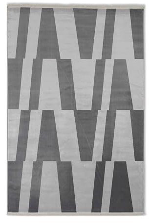 Schöner Wohnen Kollektion Hochwertiger Teppich Wohnzimmer, Schlafzimmer - Kurzflorteppich weich - Flachgewebe Moderne Muster - Hochtief Design - Teppich Beige/Grau 160x230 cm