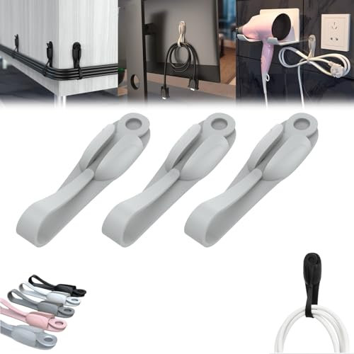 Organisateur de support de cordon amovible adhésif sans perforation fixé au mur, regroupeurs de cordons de commande, regroupeur de cordon sans outils for suspendre l'électricité, organisateur de suppo