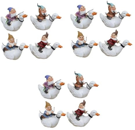 VANZACK Lot De 3 Décorations De Concours De De Canards Miniatures Décorations pour La Maison Statues Nains De Jardin D'Extérieur Originales De