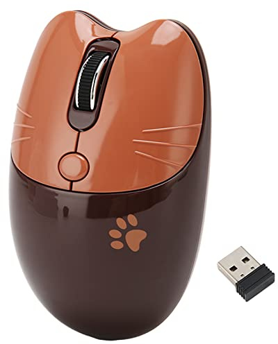 KIMISS Wireless Mouse BT5.1 & 2,4 GHz - Silent Click, Einstellbare DPI, Tragbare Dual -Modus Maus für Büro, Heim, Schule und Café Ideal für und Familien (Kaffee)