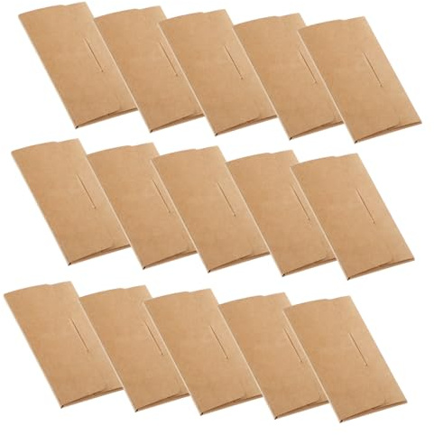 Lurrose Visitenkartenbehälter aus Kraftpapier Braun für Bürobedarf | Praktische Kasten für Karten, Handliche Aufbewahrung für Schreibtisch, 30 Stück Packung