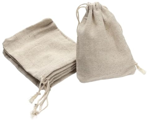 YILWPV 30 stycken Jutepåsar med dragsko, present till bröllop, födelsedagar, fester, smycken för bröllop hantverk (13 x 17 cm)