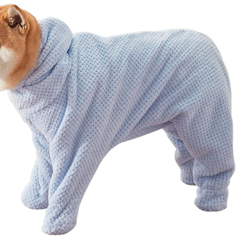 Ultra Absorbent Dog Robe Drying | Plush Dogs Towel With Legs | Full Wrap Quick-Drying Dog Towel | Pet Drying Coat Fully Wrapped Design | Soft And Comfort Coral Fleece Fabric