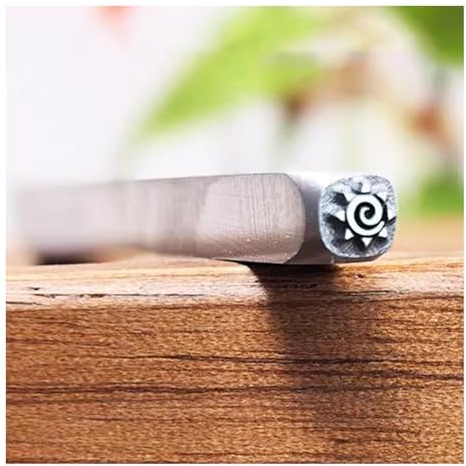 CYHTYM Schlagzahlen 3-mm-Metall-Stanzwerkzeug-Set, für Stanzen von Schmuck, Leder, Holz, Stempelsiegeln, 23 Muster(Pattern8)