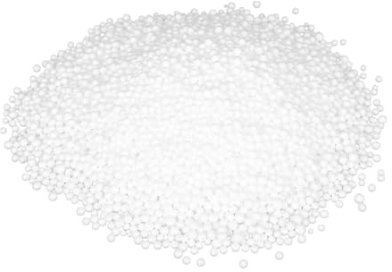 Veemoon Palline di Polistirolo Bianche Superficie Liscia Mini Perline Tonde da 3-5Mm Morbidezza e Supporto per Riempimento Sacco Pouf e Giocattoli per Fai-da-Te