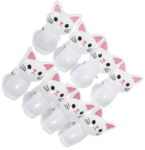 POPETPOP Lot de 8 Clips de Fermeture pour Sachets Alimentaires de Chat, Clips Réutilisables Hermétiques pour Snacks et Chips, Fermeture Sécurisée Anti-Air et Étanchéité, pour Usage