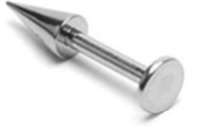 Paula & Fritz® Lippen-Piercing UNIVERSAL Stud Labret Monroe Cartilage Silber glatter Spike Edelstahl Chirurgenstahl 316L Länge 6mm - 12mm