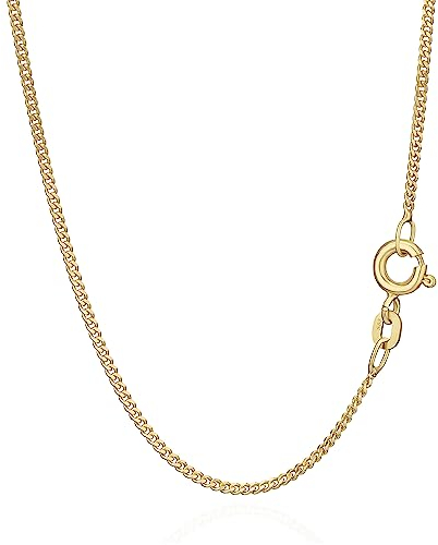 NKlaus 42cm Panzerkette 585 Gelbgold 14 Karat elegante Halskette filigrante Breite 1,2mm Collier 2,2g schwer 5815