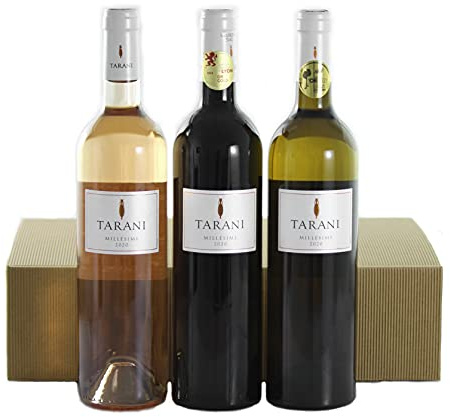 Coffret Bouteille de Vins du Sud-OuestTarani La Trilogie - Vin Rouge Vin Rosé Vin Blanc dans un élégant coffret bouteille à offrir
