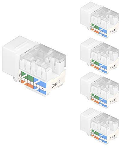 VCE RJ45 Keystone Jack Cat6 Modulo Keystone Presa RJ45 Prolunga Cavo di Rete 5 Pezzi