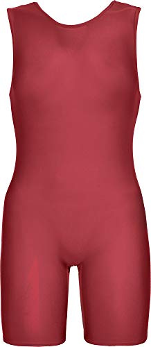 Hi-Co Unisex Kids Girls Boys Sleeveless Unitard Leotard Dance Gymnastics Ballet Burgundy 7-8 Years