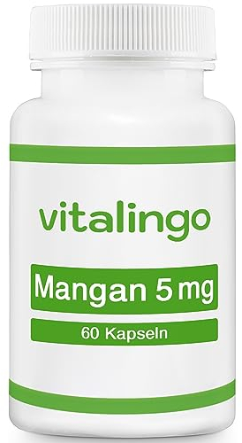 Mangan 5mg Kapseln - Hochdosiert - 60 Kapseln