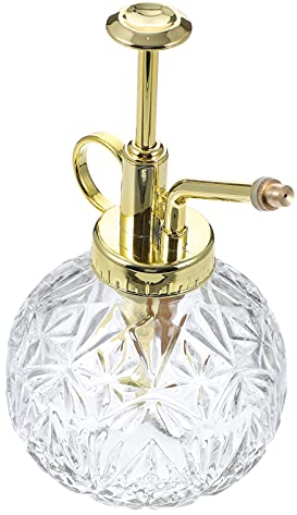 jojofuny Kleine Glas Gießkanne Blumen Sprühflasche Golden Blumensprüher Top Pumpe Pflanzensprüher Handsprüher Wassersprühflasche für Zimmerpflanzen Pflanzen Garten Bewässerung