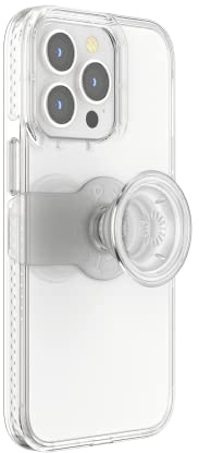 PopSockets iPhone 13 Pro Hülle mit Handygriff und Slide, Handyhülle für iPhone 13 Pro - Clear